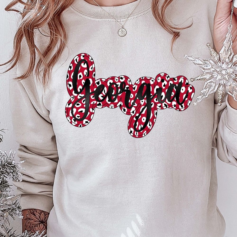 Georgia Leopard Script T-Shirt & Sweatshirt