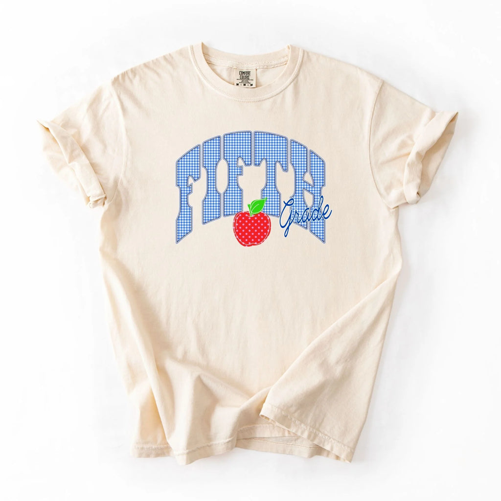 Blue Gingham Apple Grade Tee