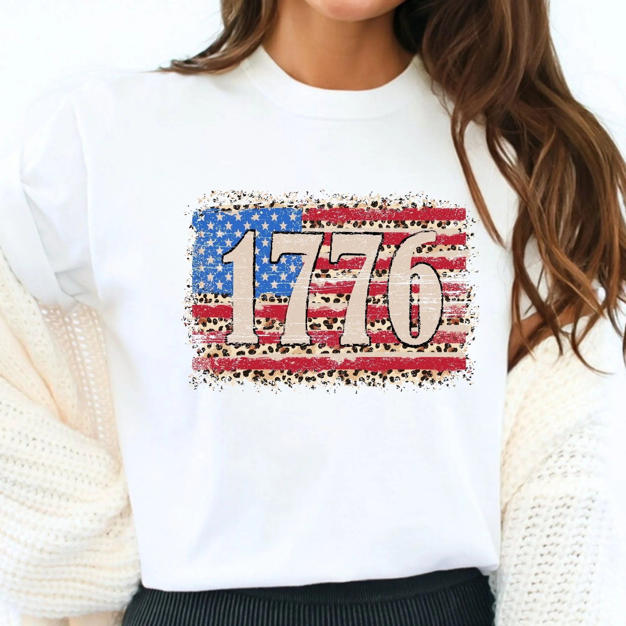 1776 Cheetah Flag Sweatshirt