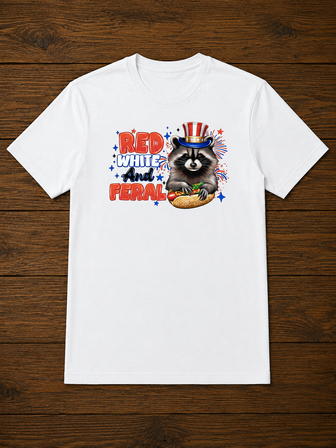 Red White and Feral T-Shirt