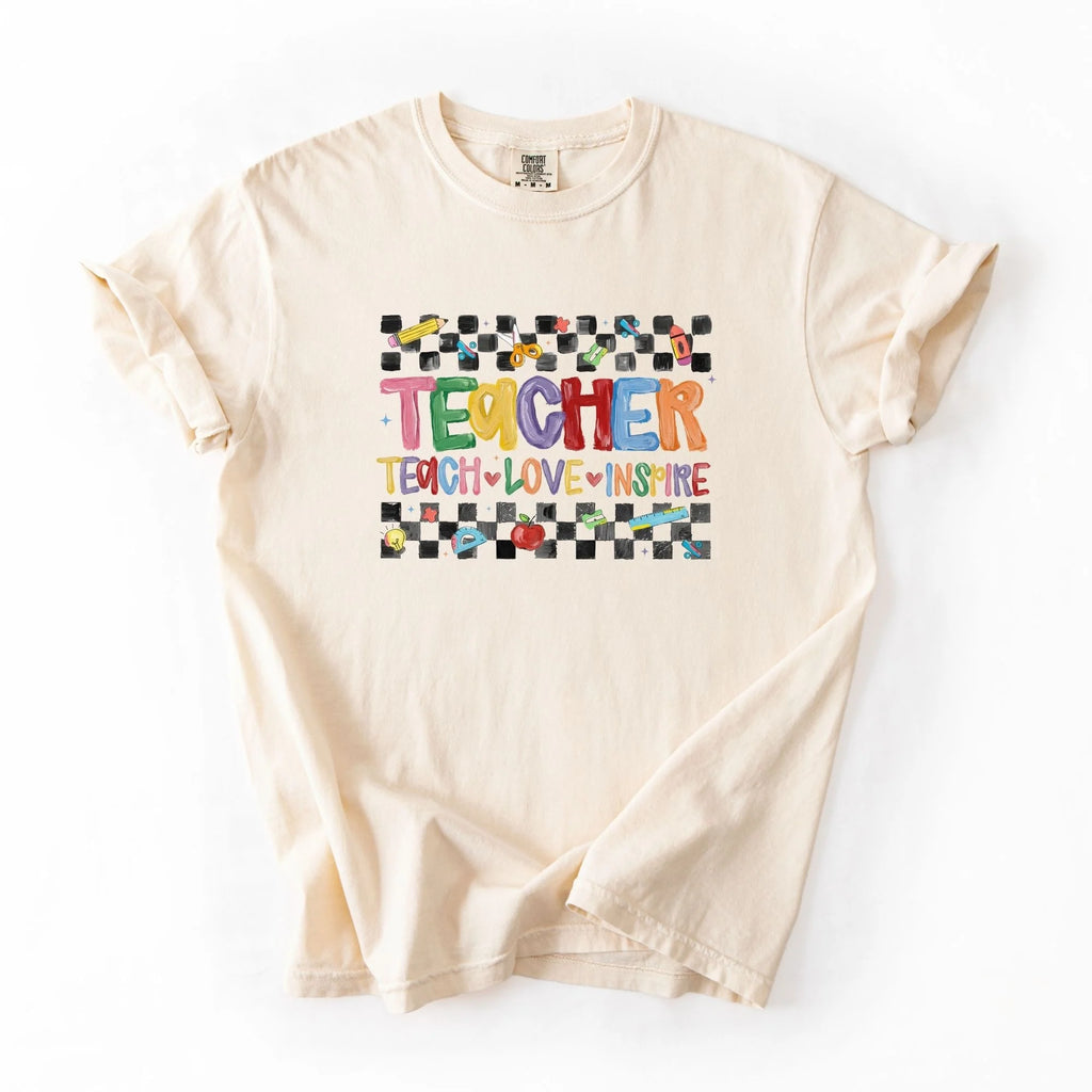 Teacher Teach Love Inspire T-Shirt