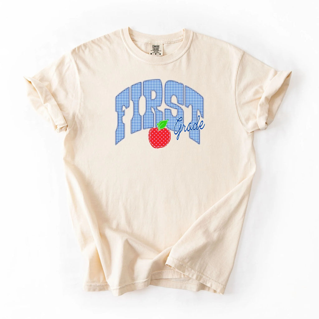 Blue Gingham Apple Grade Tee