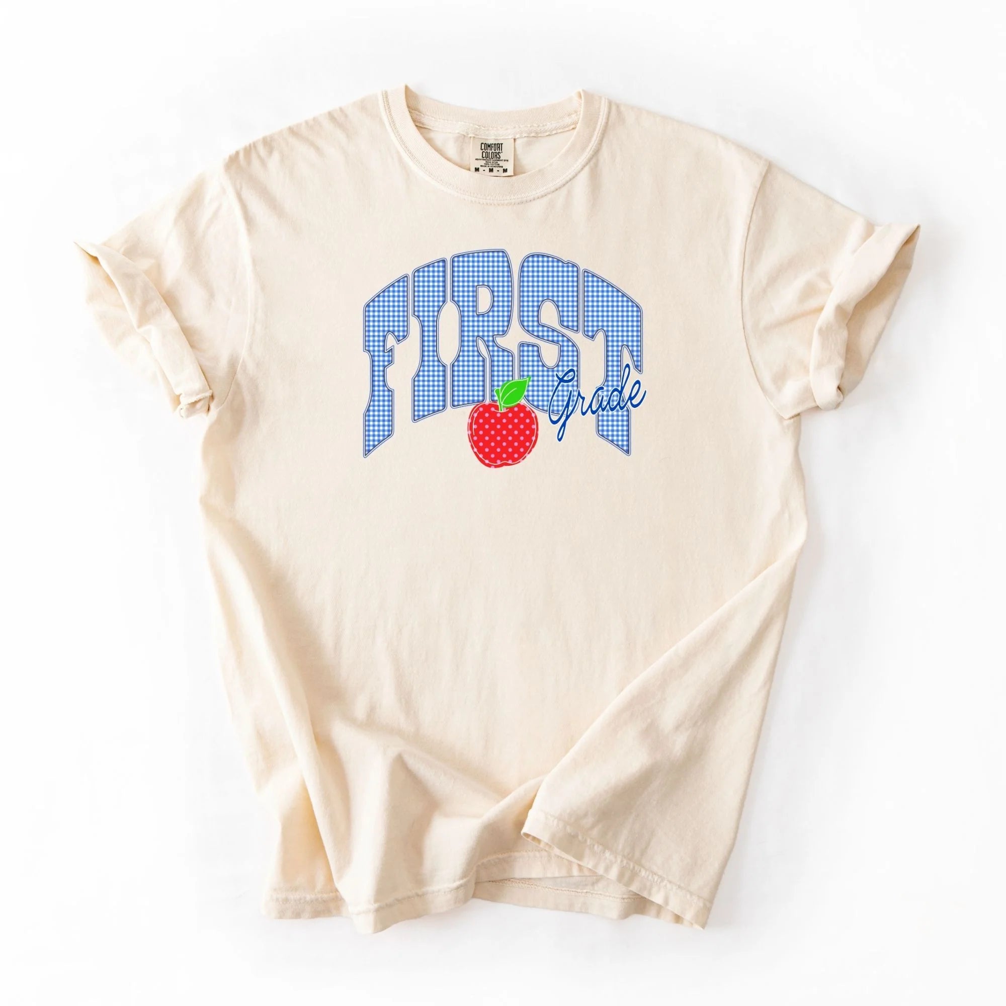 Blue Gingham Apple Grade Tee
