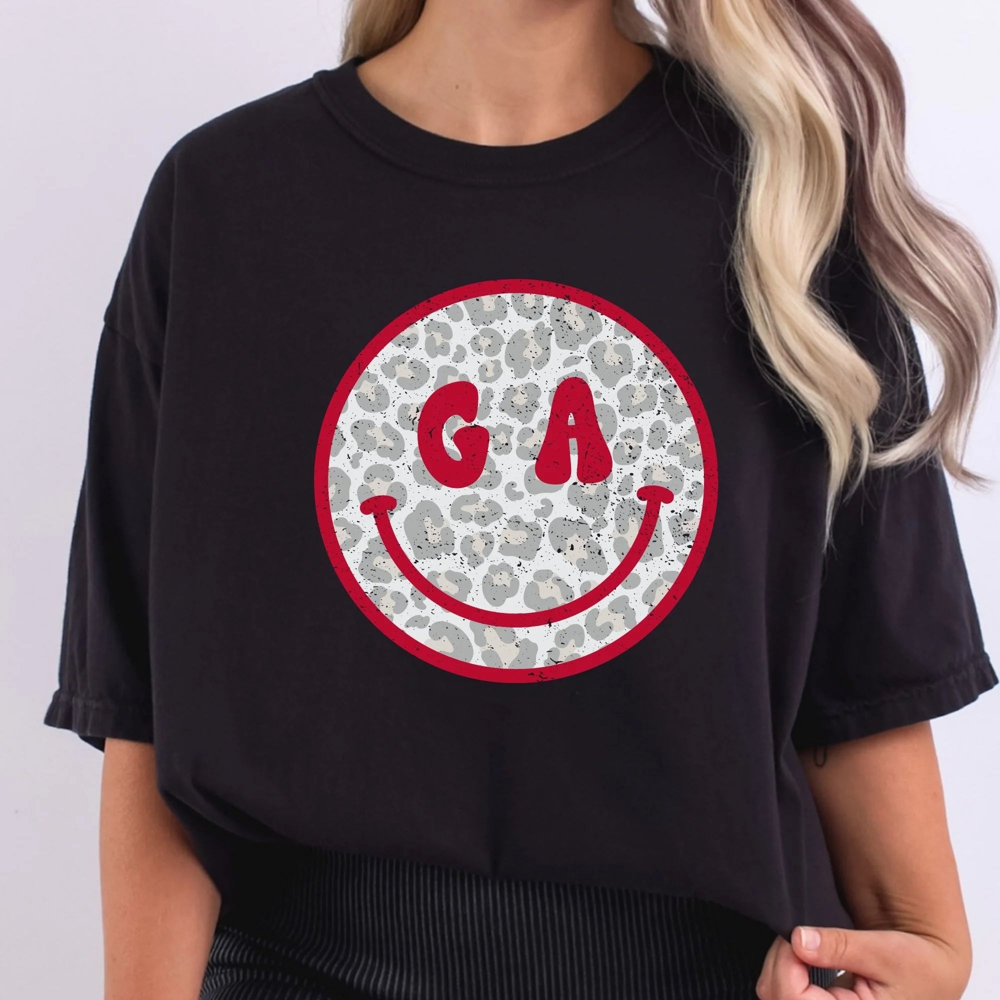 GA Smiley Leopard T-Shirt