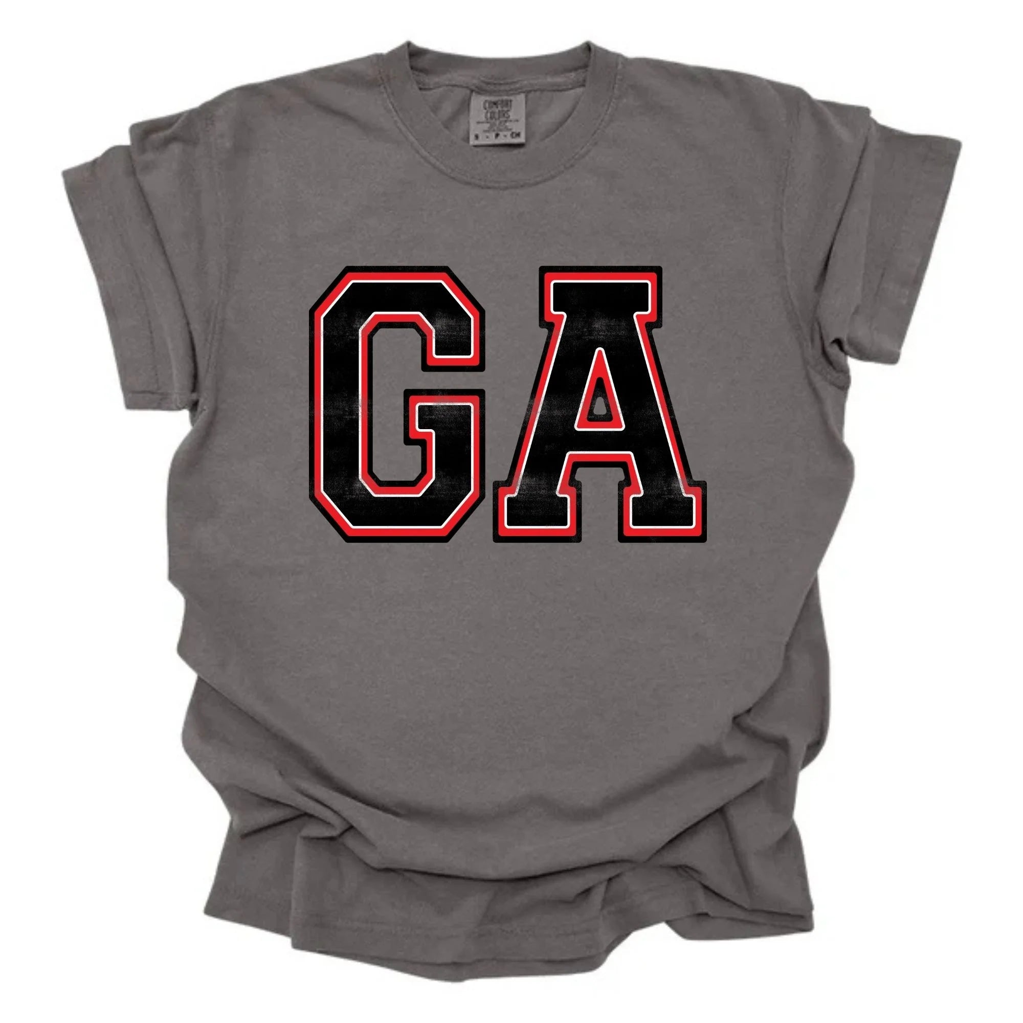 GA Varsity Distressed T-Shirt & Sweatshirt