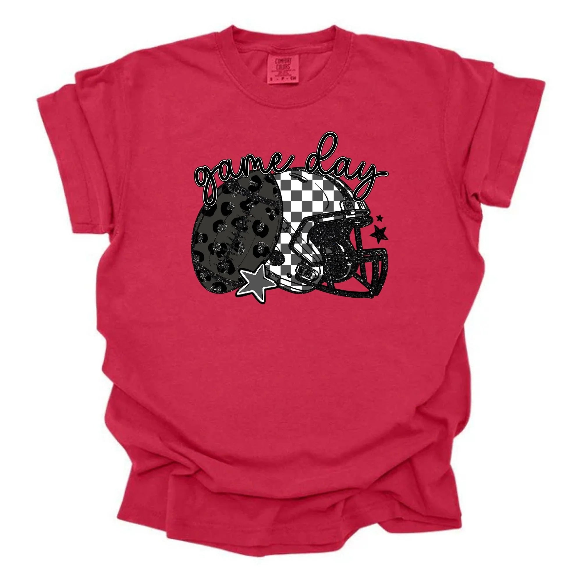 Game Day Glitter Helmet T-Shirt & Sweatshirt