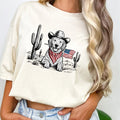 Cowboy Golden Retriever USA Flag T-Shirt