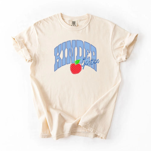 Blue Gingham Apple Grade Tee