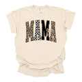 Leopard Star Checkered Mama T-Shirt