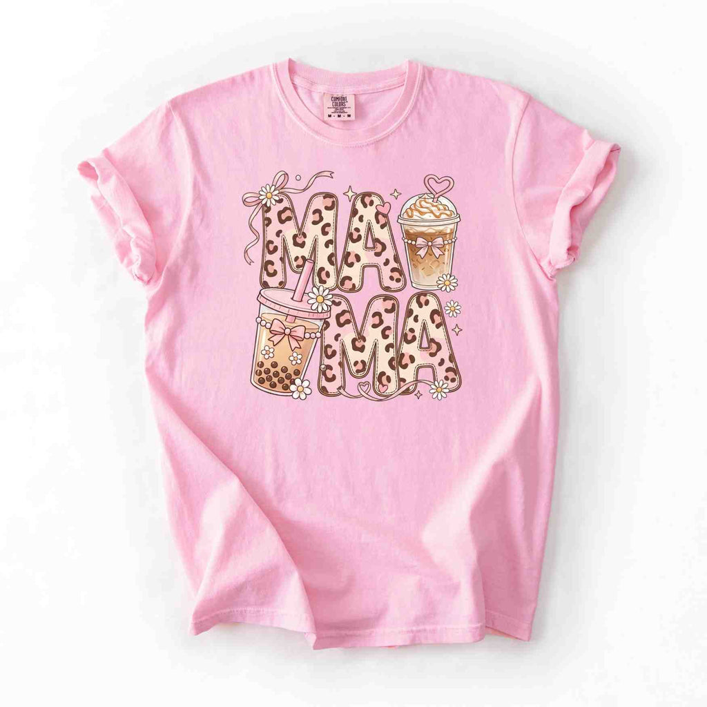 Leopard MAMA Coffee T-Shirt
