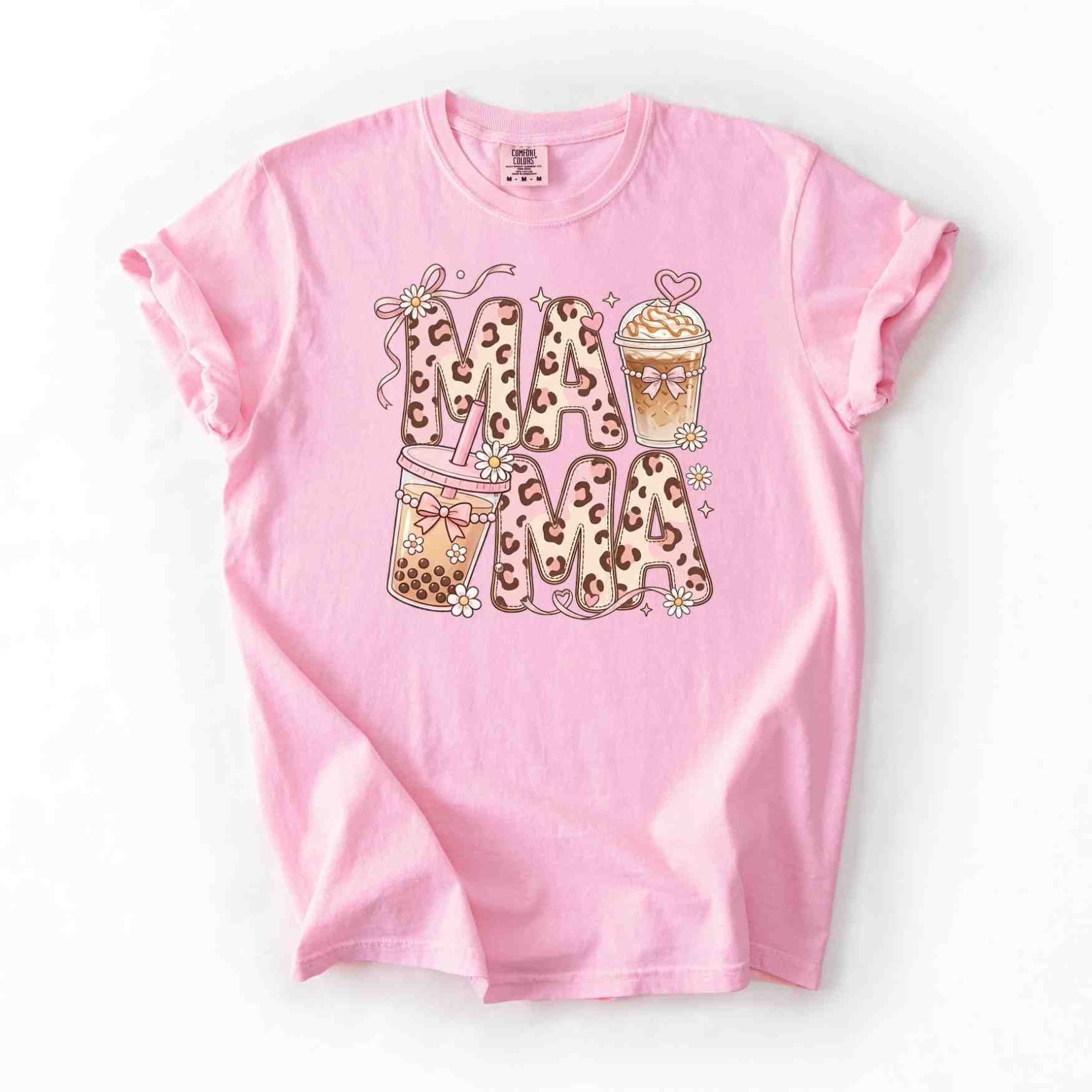 Leopard MAMA Coffee T-Shirt