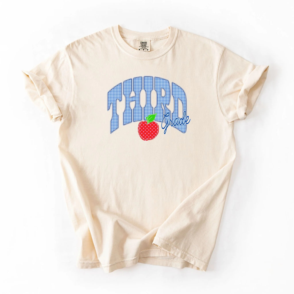 Blue Gingham Apple Grade Tee