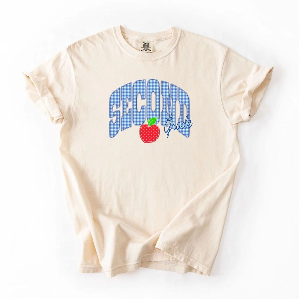 Blue Gingham Apple Grade Tee
