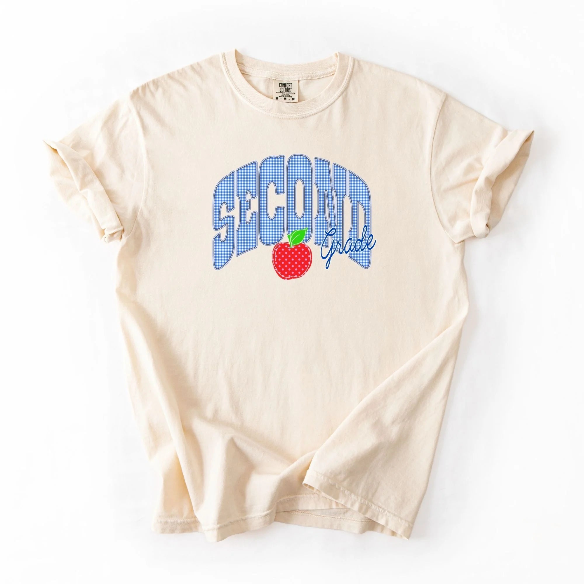 Blue Gingham Apple Grade Tee