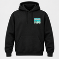 Black HERZOG 108 hoodie with front left-chest logo only