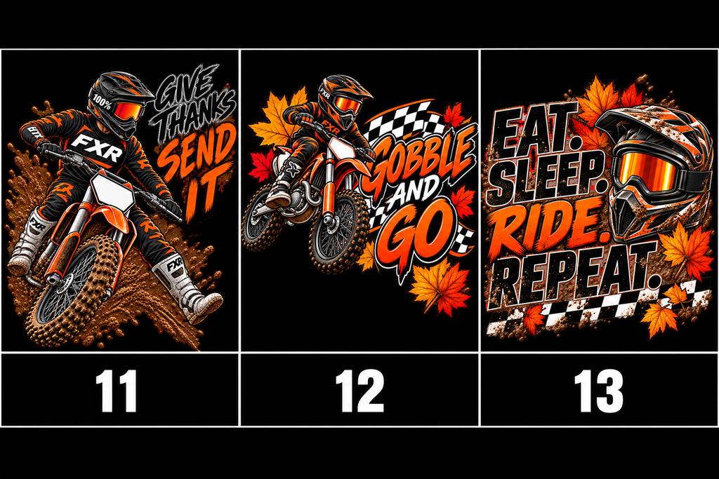 Design selection grid numbered 11–13