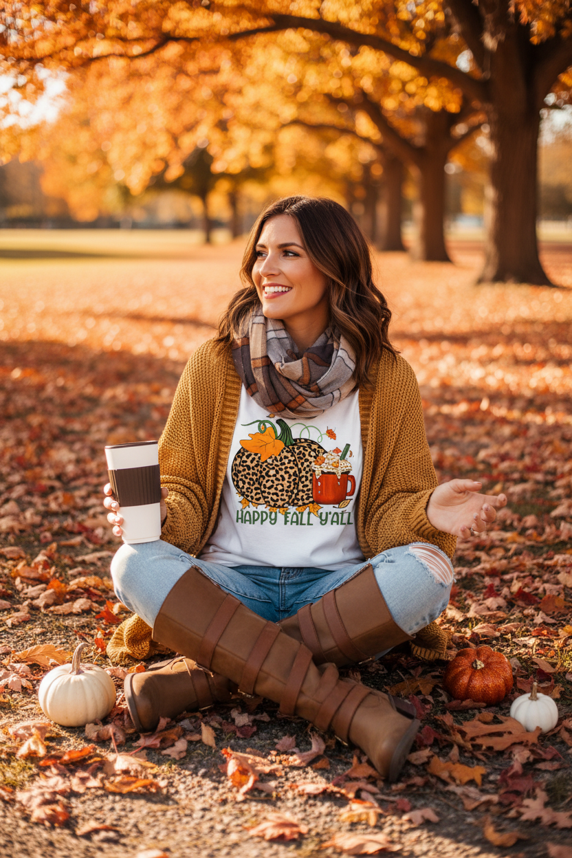 Happy Fall Y'all Lifestyle Mockup