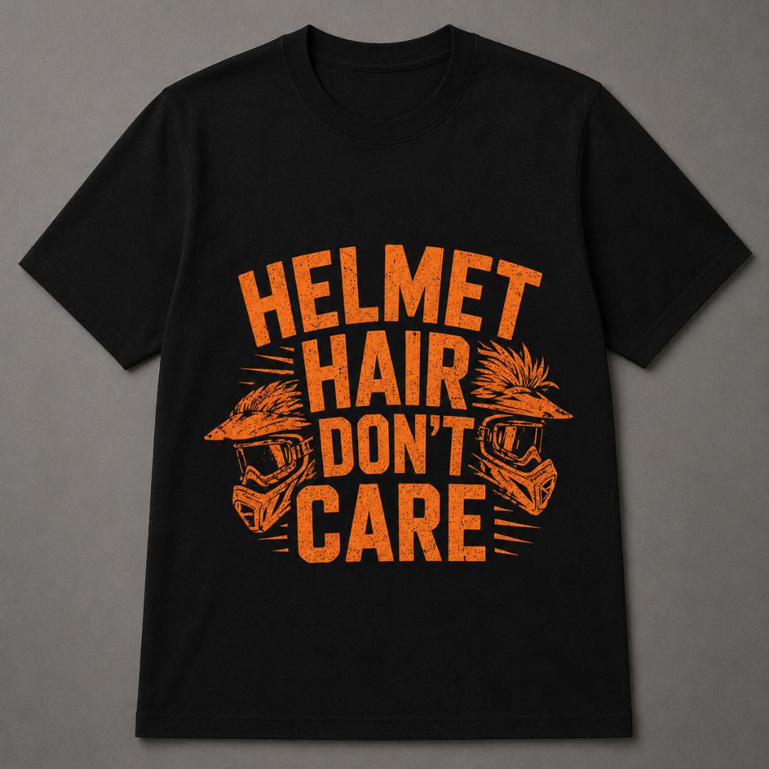 Helmet Hair Don't Care Tee
