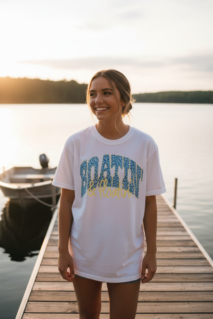 Boatin' and Floatin' - female lifestyle mockup