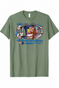 With GOD All Things Are Possible T-Shirt flat lay on sage green tee