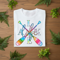 Lake Life - white tee flat lay mockup
