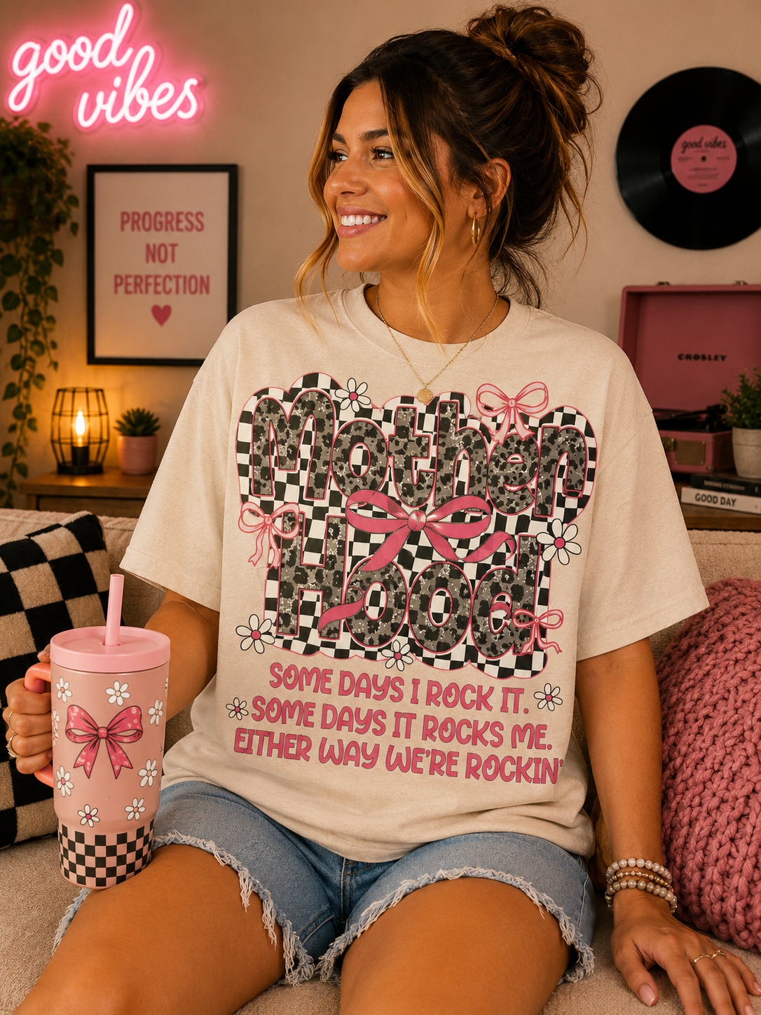 Motherhood Some Days I Rock It T-Shirt
