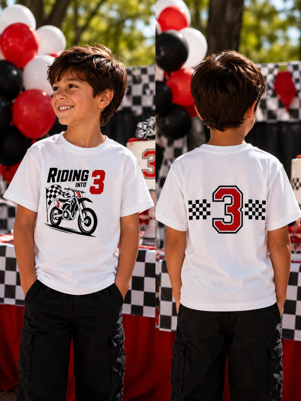 Riding Into Birthday Motocross Tee
