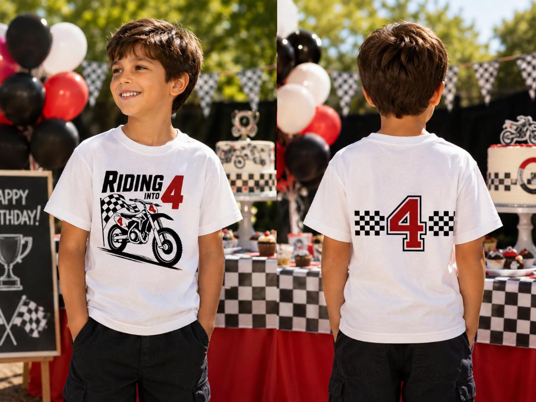 Riding Into Birthday Motocross Tee