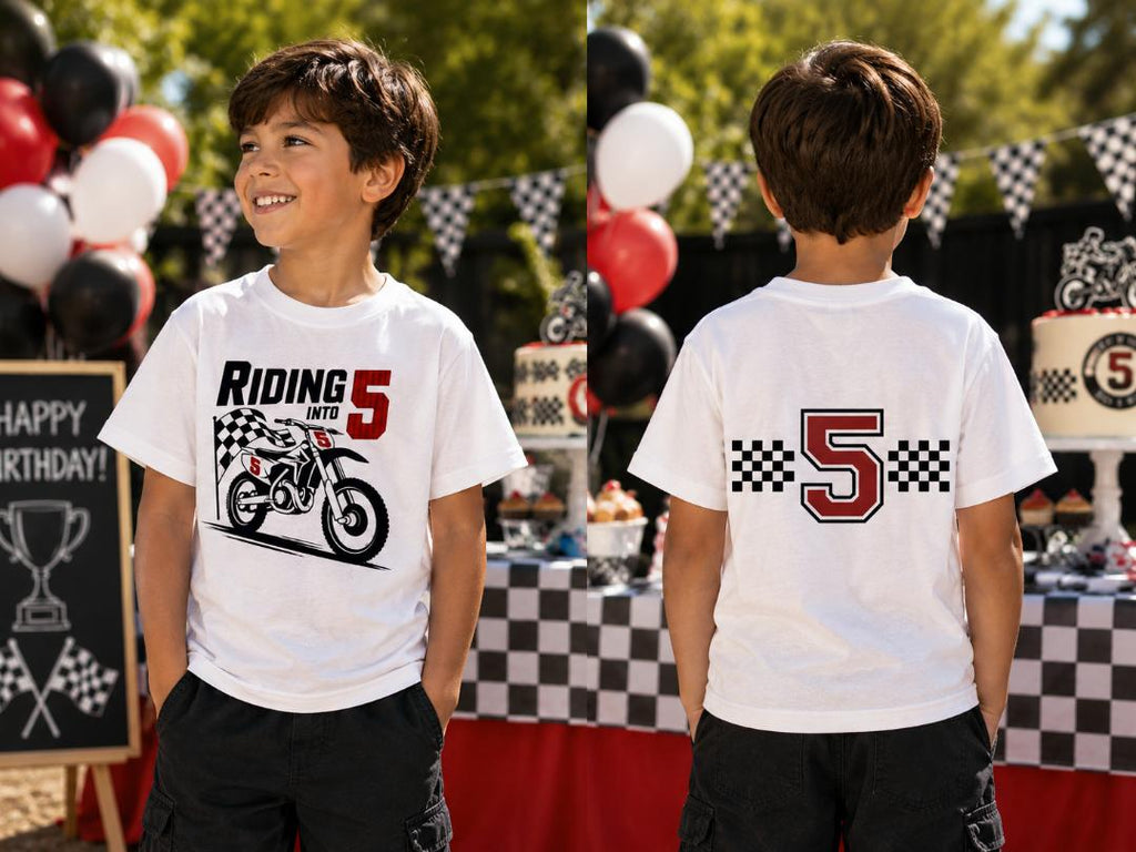 Riding Into Birthday Motocross Tee