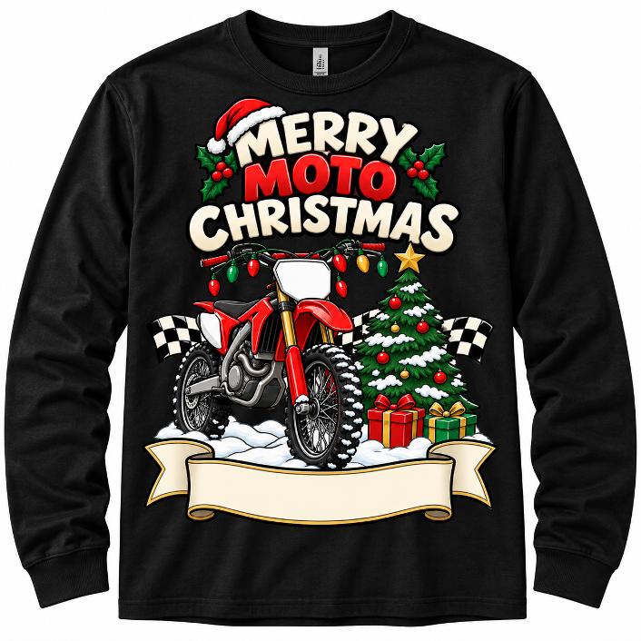Personalized Merry Moto Christmas Pajama Set