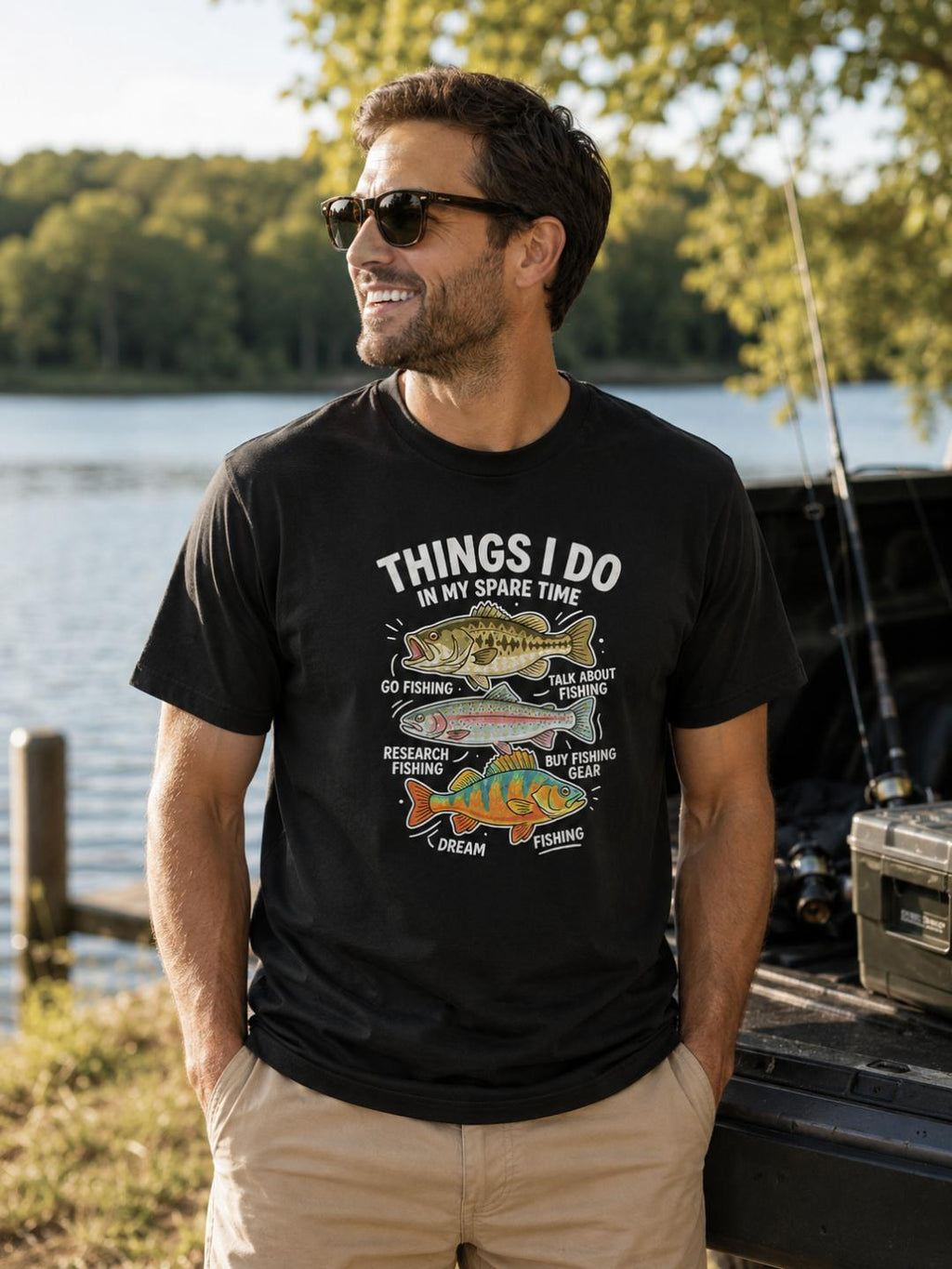 Things I Do In My Spare Time Fishing T-Shirt