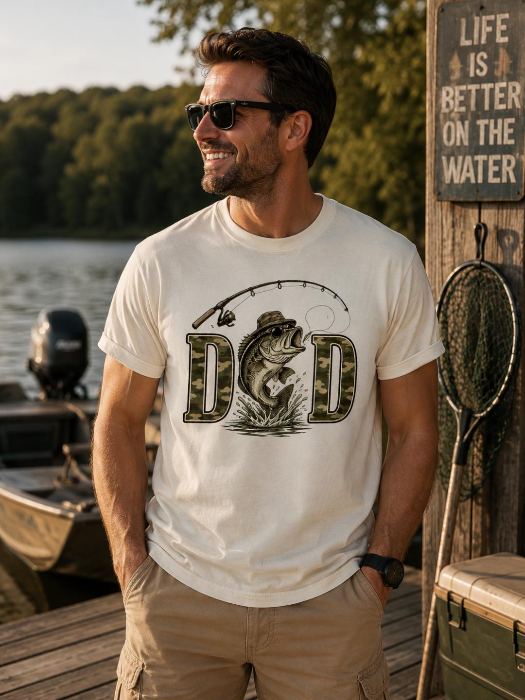 Camo DAD Fishing T-Shirt